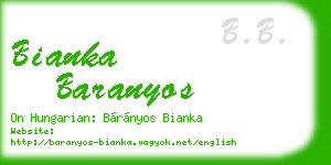 bianka baranyos business card