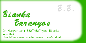 bianka baranyos business card